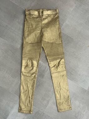 Oober Swank Metallic Gold Legging - Medium NWT